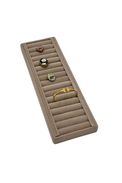 Empressco Beige Roll Ring and Cuff Stand, Stylish and Convenient Jewelry Orga...
