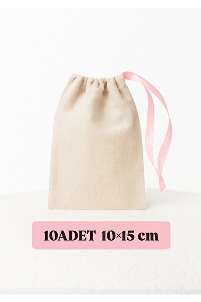 ALASEREN 10LU BÜZGÜLÜ BEZ KESE 10×15CM Lavanta, Sabun,Kuruyemiş, Takı ÇOK AMA...