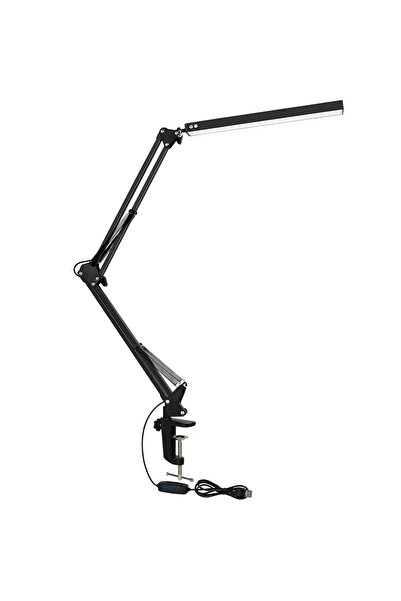 AB HOMES LED Desk Lamp, AB HOME, Oscillating Arm with Clamp, Adjustable Height, 3 Lighting Modes, 10 Brightne