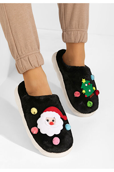 B T Shoes Černé dámské domácí pantofle Denita