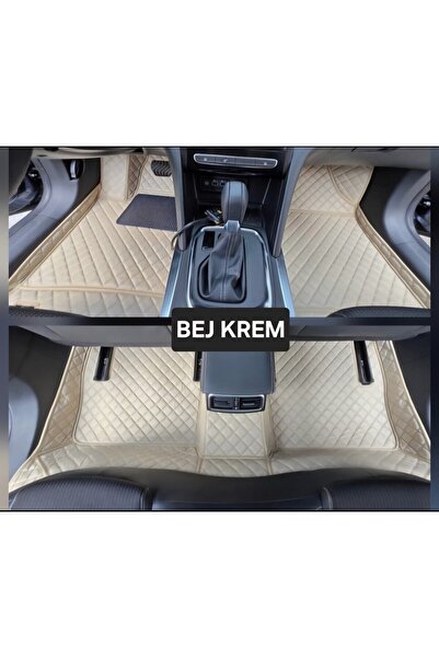 FEYZA OTO VOLVO S60 2011 - 2018 Uyumlu 8d DİAMOND BEJ KREM Araca Özel Havuzlu Deri Paspas