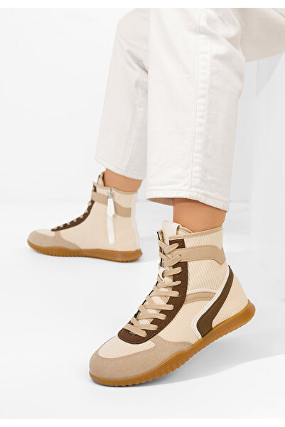 B T Shoes Tenisi inalti dama Daine kaki