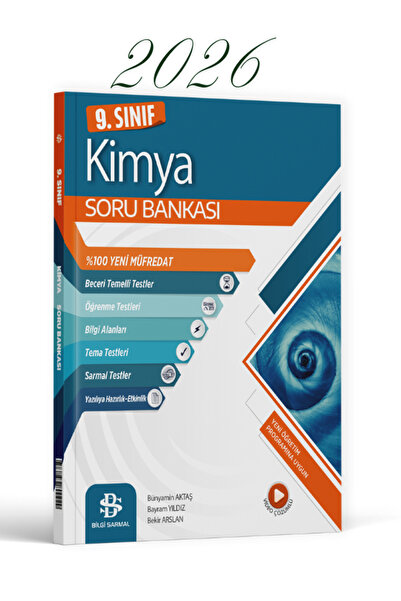 Bilgi Sarmal Yayınları Sarmal 9. Sınıf Kimya Soru Bankası Maarif Model yeni