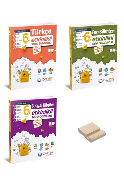 Çanta Yayınları 6. Sınıf Türkçe Fen Bilimleri ve Sosyal Bilgiler 3lü Set + Te...
