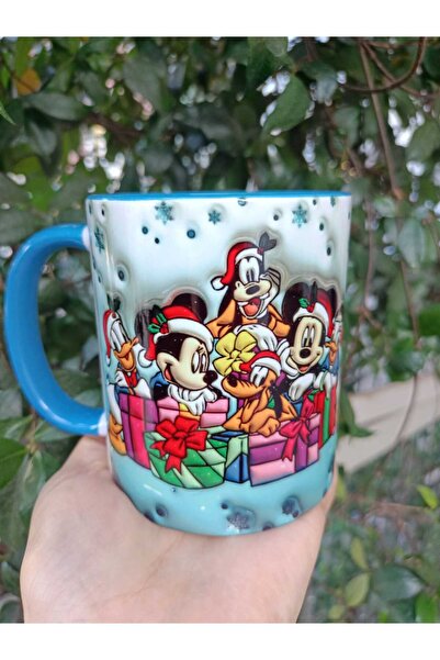 Mugs and love Mickey ve arkadaşları yılbaşı özel hediyelik porselen kupa