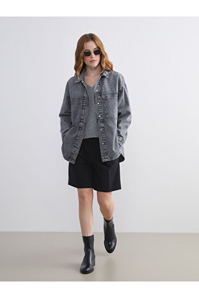 LC Waikiki Sparkling Choices from Shining Store | Women's Jean Shirt Jacket