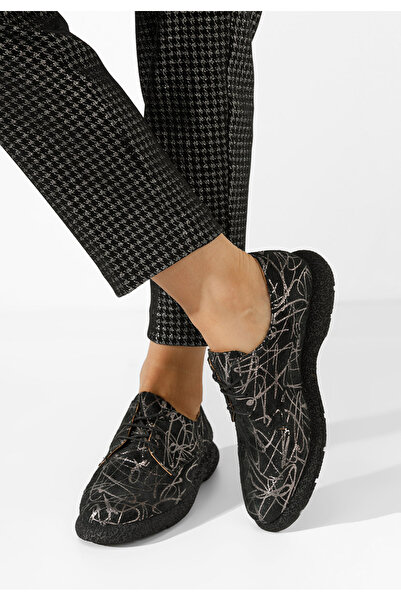 B T Shoes Čierne kožené derby dámske Karysa V4