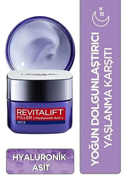 L'Oreal Paris Revitalift Filler Yoğun Dolgunlaştırıcı Nemlendirici Gece Kremi...