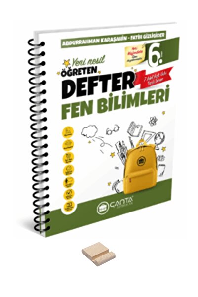 Çanta Yayınları 6. Sınıf Fen Bilimleri Öğreten Defter ve Telefon Standı