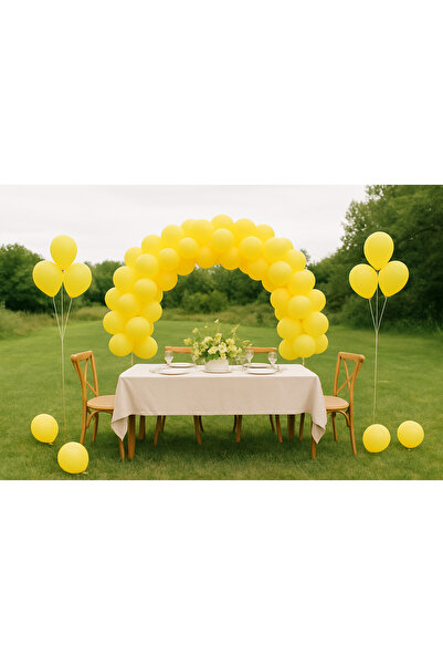 Umamiçe بالونات معدنية اللون باللون الأصفر، عبوة من 50 بالونًا