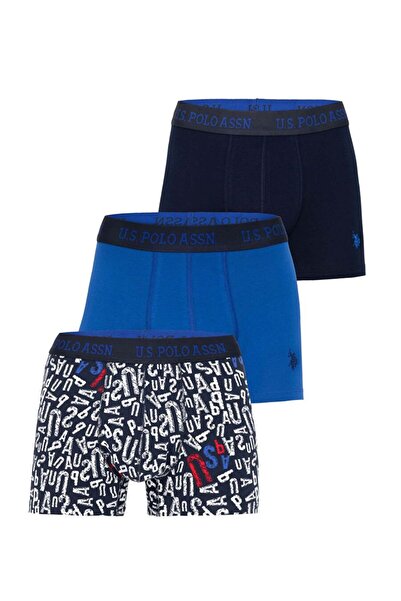 U.S. Polo Assn. Мъжки, USPA, лицензирани, тъмносини боксерки с принт на саксо...