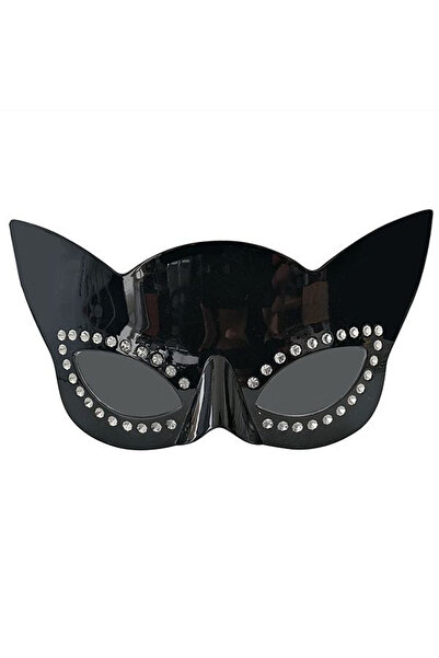 Go İthalat Black Color Black Glass Cat Shaped Party Glasses 20X11 cm (5273)