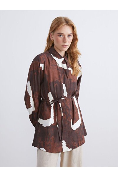 LC Waikiki LCW Modest Batik Desenli Kadın Gömlek Tunik