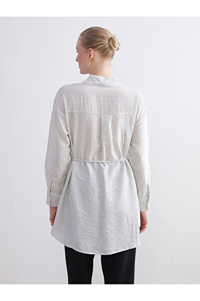 LC Waikiki LCWAIKIKI Classic Çizgili Kadın Gömlek Tunik