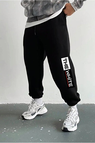 THE WHITE Ανδρικό μαύρο παντελόνι