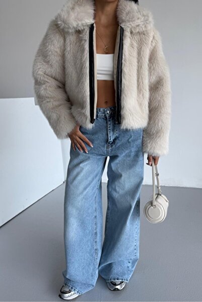 moda armanc Premium Fur with Soft Touch Lining and Zipper Closure