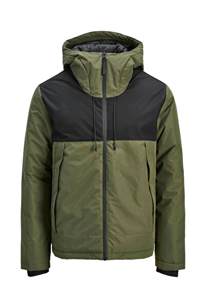 Jack & Jones Jcounion Light Padded Blocking Green Men's Coat 12285586