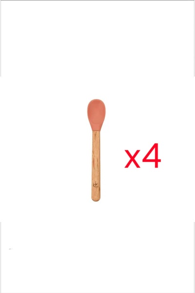 Porland Fancy Dusty Clay Baby Food Spoon Set of 4 17 cm