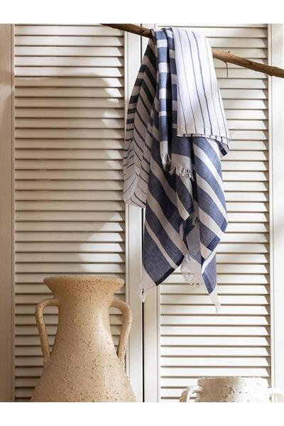 LC Waikiki Striped Fringed Peshtemal Bath Towel 90X165 cm (S3)