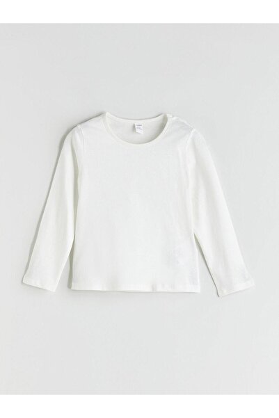 LC Waikiki Βασικό μπλουζάκι για κορίτσια με λαιμόκοψη (W4)