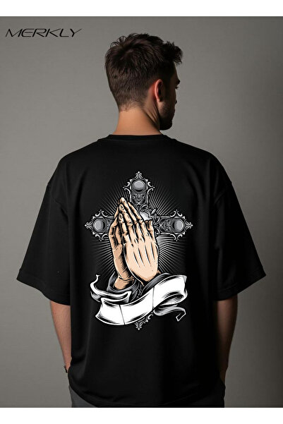 barsdepo تي شيرت مطبوع عليه Christian، تي شيرت أسود كبير الحجم للجنسين للأطفا...