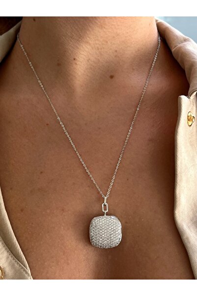 Twinssis Accessories Zircon Stone Square Openable Necklace