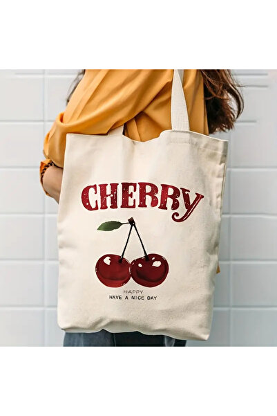 l'eivor Жіноча сумка з органічної бавовни з принтом вишні