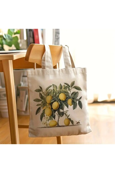 l'eivor Lemon Printed Women's Organic Cotton Hambez Bag