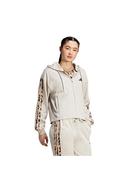 adidas Γυναικείο μπουφάν μπεζ W AOP FT FZ JM1860