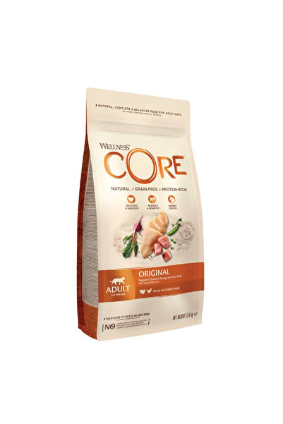 CORE ويلنس كور اور ينجال طعام جاف للقطط بالدجاج والديك الرومي 1.75 كغ