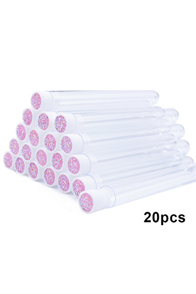 Choice4 20pcs pink 20pcs Empty Eyelash Brushes Tubes Reusable Eyelash Mascara...