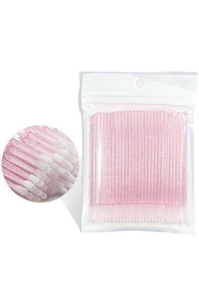 Choice6 Plastic Pink 100pcs Crystal Disposable Eyelash Brushes Swab Microbrus...