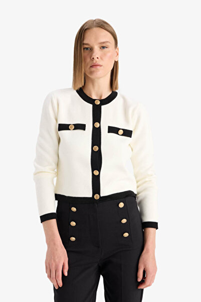 DeFacto Ecru Women's Cardigan C1482Ax/Er105