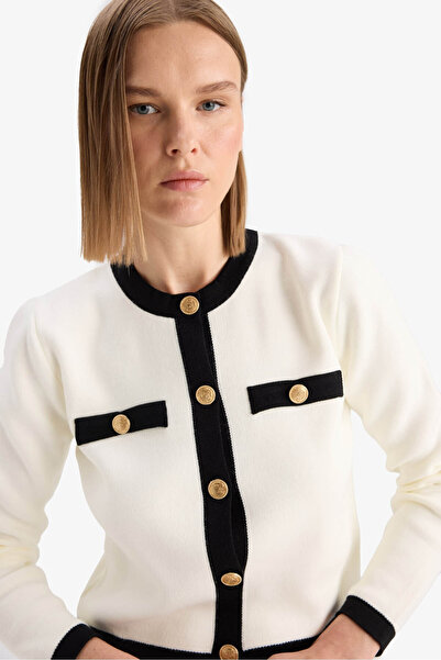 DeFacto Ecru Women's Cardigan C1482Ax/Er105