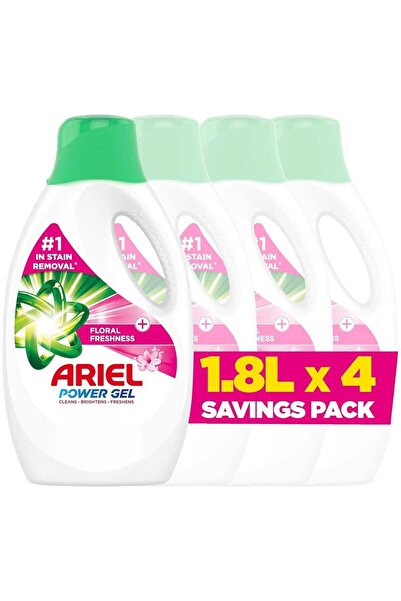 Ariel Laundry Detergent Floral Breeze Power Gel 4 x 1.8L