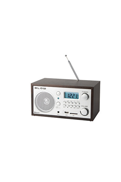 Blow AM/FM radio, Bluetooth, RA2 11268, LCD display, USB port, SD port, alarm clock, gray with brown
