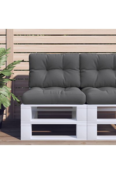 vidaxl وسادة باليت أنثراسيت 50 × 40 × 12 سم قماش