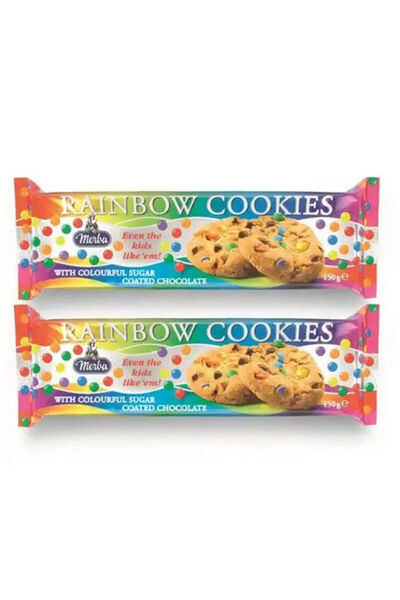 Merba كوكيز قوس قزح (150 جرام × 2) × 4 عبوات