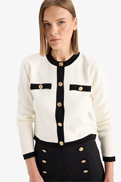 DeFacto Ecru Women's Cardigan C1482Ax/Er105