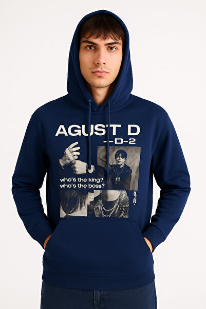 CLASSY.MODA Φούτερ με κουκούλα AGUST D - Τσέπη καγκουρό - Άνετο unisex hoodie...