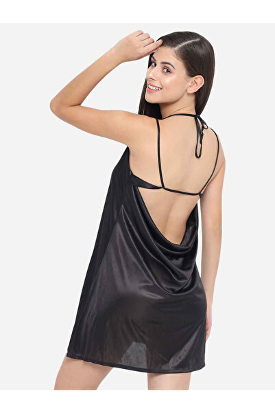 KLAMOTTEN By Styli بيبي دول ساتان سادة برقبة على شكل حرف V وحمالات