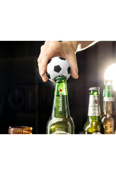 Gadget Master Bottle opener with football sound in shape of a football ball