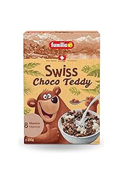 Familia حبوب تيدي بالشوكولاتة السويسرية 250 جرام × 4 قطع