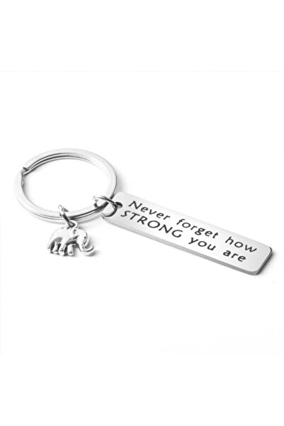 Gadget Master Keychain Elephant - NEVER FORGET HOW STRONG YOU ARE