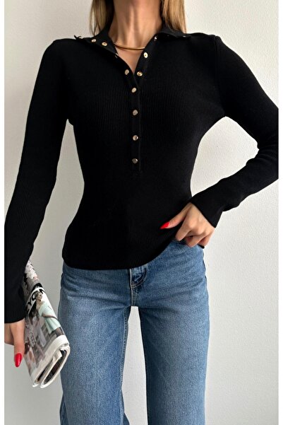 fujya Renata Knitwear Sweater with Snap Fasteners
