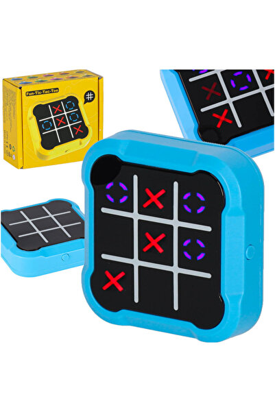 Micostore Joc X si 0, Tic Tac Toe, Consola digitala tip puzzle 4 in 1, portabila, pentru copii si adulti