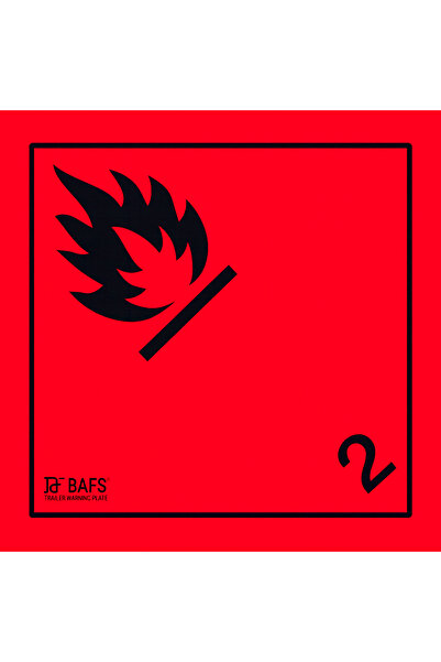 Badem10 لافتة تحذيرية مسطحة متوافقة مع معايير ADR مقاس 30×30 سم مع عاكسين للضوء، لوحة أمان لنقل المواد الخطرة