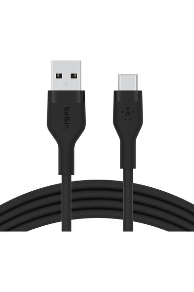 Belkin BoostCharge Flex silicone USB C charger cable, USB-IF certified USB type A to USB type C char