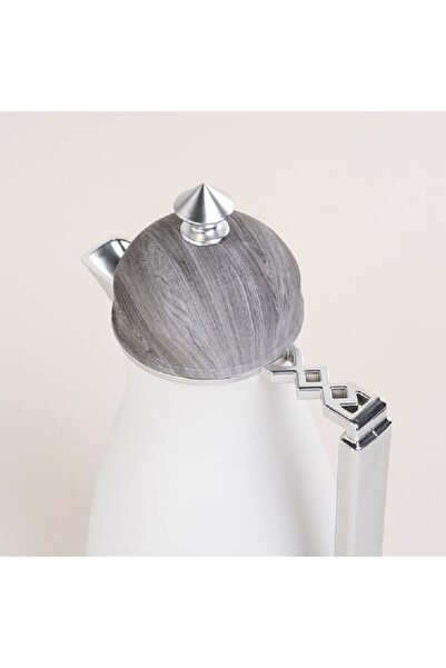 Dallaty 2 Pieces Plastic Vacuum Flask Koufa Gray Wood 1L