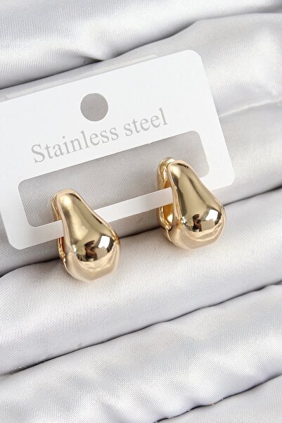 Clariss Brass Ring Model Gold Color Women's Earrings